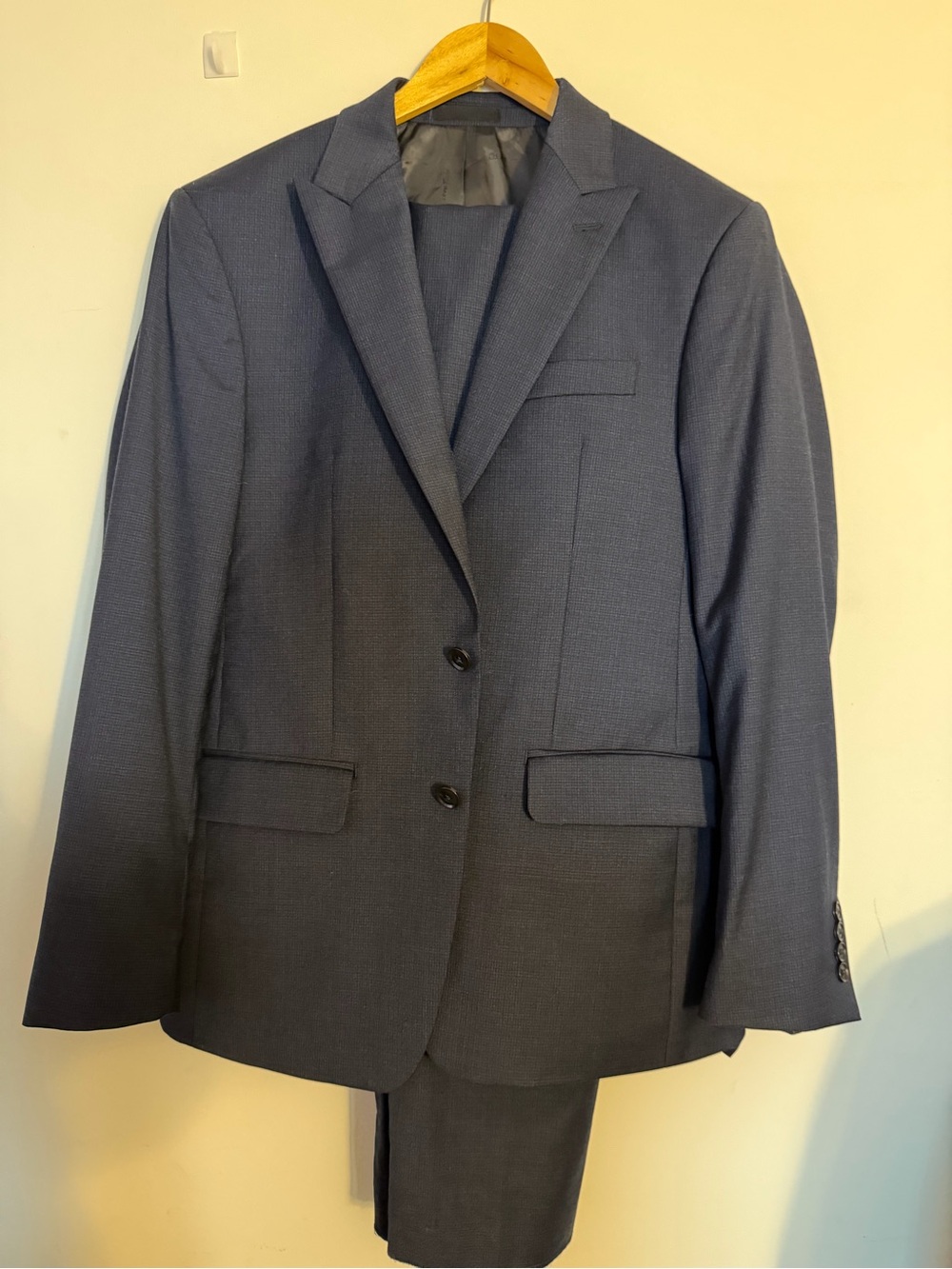Calvin Klein Dark Navy Men's Two-Button Suit Blazer